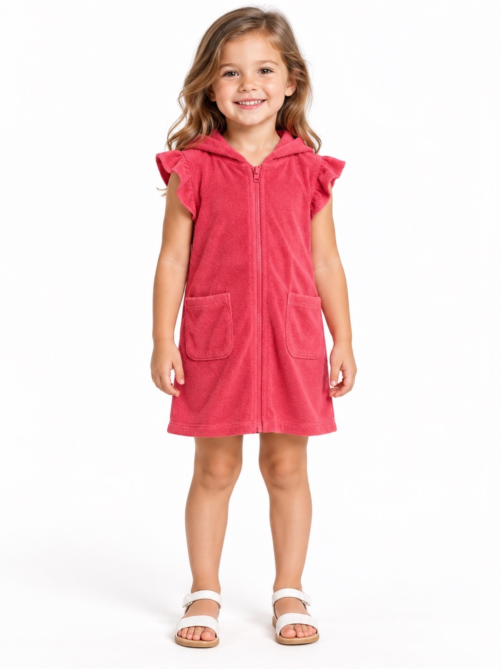 Jessica Simpson • NWT Girls' Hooded Terry Zip-Front Towel Dress cover up